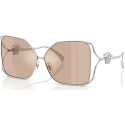 Versace VE2288 1001/5 Γυναικεία Γυαλιά Ηλίου Τετράγωνα Μεταλλικά Ασημί με Καφέ Φακό