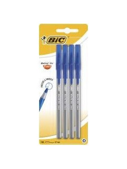 BIC Round Stick Exact Σετ Στυλό Διαρκείας 0.7mm Μπλε 4τμχ