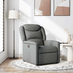 vidaXL Πολυθρόνα Relax με Υποπόδιο Ανακλινόμενη Ανθρακί 4015597