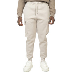 Rebase Ανδρικό Παντελόνι Φόρμας Fleece με Λάστιχο Εκρού 252RPAN-6022