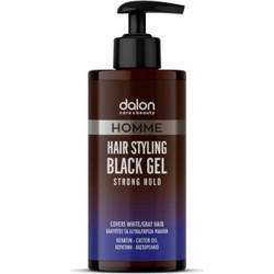 Dalon Black Gel Μαλλιών με Χρώμα Δυνατό Κράτημα 300ml