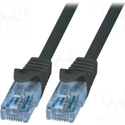 LogiLink U/UTP Cat.6a Καλώδιο Δικτύου Ethernet 0.25m Black CP3013U