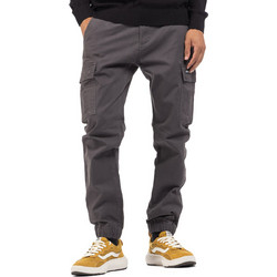 District75 Ανδρικό Παντελόνι Cargo Joggers Ελαστικό Κανονική Εφαρμογή Ανθρακί 225MPA-545-072