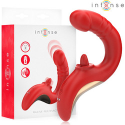 Intense Paulina Vibrator Διπλός Δονητής Κόκκινος