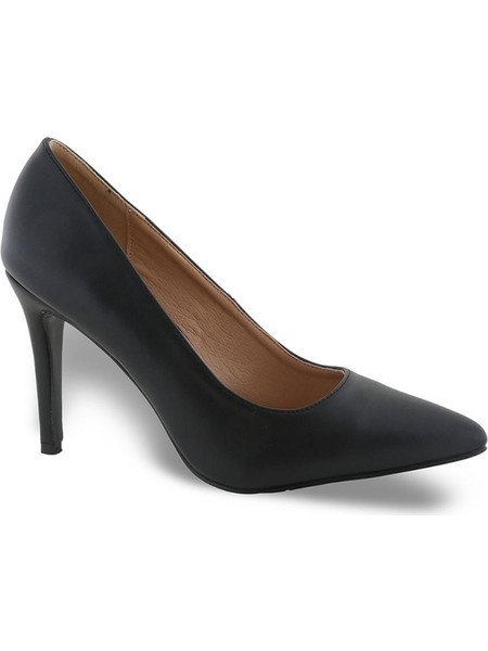 Zak Shoes Γόβες Δερμάτινες με Τακούνι Στιλέτο Μαύρες SD71058