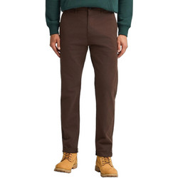 Funky Buddha Ανδρικό Παντελόνι Chino Ελαστικό Κανονική Εφαρμογή Σοκολατί FBM012-001-02