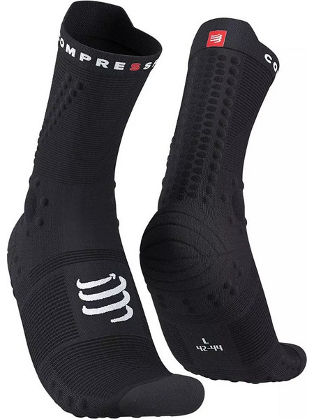 Compressport V4.0 Trail Ανδρικές Κάλτσες Ψηλές με Σχέδια Μαύρες XU00048B-990