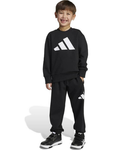 Adidas Παιδικό Σετ Φόρμας Μαύρο JW2438