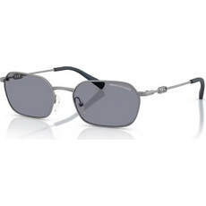 Armani Exchange AX2056S 6003/1 Γυναικεία Γυαλιά Ηλίου Τετράγωνα Μεταλλικά Ασημί με Μαύρο Φακό