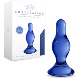 Shots Chrystalino Handblown Classy Glass Πρωκτική Σφήνα 11.5cm Μπλε