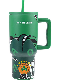 Estia Straw Tumbler XL Panathinaikos BC We Are The Greens 900ml