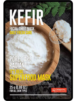 Dermal It's Real Superfood Kefir Sheet Μάσκα Προσώπου για Ενυδάτωση & Λάμψη 25gr