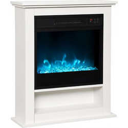 HOMCOM 820-449V90WT Επιδαπέδιο Ηλεκτρικό Τζάκι 1800W Μ62.5xΥ72.5xΒ20cm