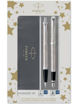 Parker IM Duo Brushed Metal Σετ Στυλό 1159.9022.08