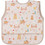 BabyOno Apron Farmer Αδιάβροχη Σαλιάρα Ποδιά Υφασμάτινη με Αυτοκόλλητο Τσέπη & Μανίκια 6m+ Μπεζ