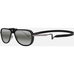 Vuarnet VU40004U-Y01C Ανδρικά Γυαλιά Ηλίου Aviator Κοκάλινα Μαύρα με Μαύρο Φακό