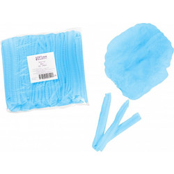 Bournas Medicals SoftCare Σκουφάκια Non Woven Ακορντεόν Μπλε 100τμχ