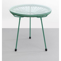 Kare Design Acapulco Στρογγυλό Τραπέζι Κήπου Μεταλλικό Πράσινο 50x50cm KA-87966