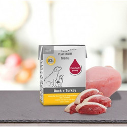 Platinum Natural Pet Food & Care Menu Adult with Duck & Turkey 185gr