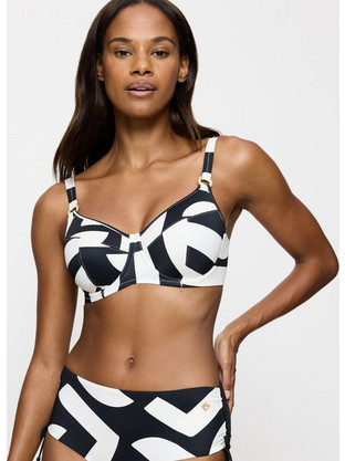 Triumph Bikini Set Μαύρο Λευκό 10214546-10218744-Μ016