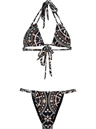 Solano Kaleidoscope Bikini Set Τριγωνάκι Brazil Μαύρο 1562/3562