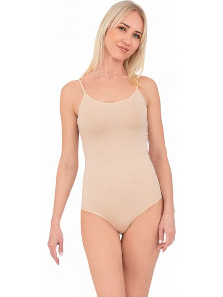 Nina Club Γυναικείο Κορμάκι Slip με Τιραντάκι Μπεζ NC176