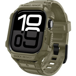 Spigen Rugged Armor Pro 2 Πλαστική Θήκη με Λουράκι για Apple Watch 11 / 10 46mm Χακί