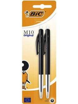 BIC M10 Clic Σετ Στυλό Διαρκείας Μαύρο 2τμχ 12805Z