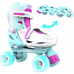 Yvolution Neon Combo Quad Αυξομειούμενα Rollers Παιδικά Γαλάζια Ροζ 53.NT09T4