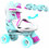 Yvolution Neon Combo Quad Αυξομειούμενα Rollers Παιδικά Γαλάζια Ροζ 53.NT09T4