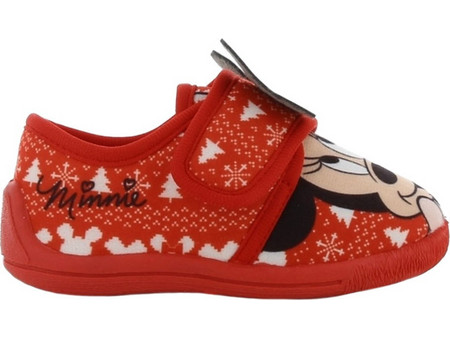 Disney Minnie Mouse Χειμερινές Παιδικές Παντόφλες Μποτάκια για Κορίτσι Κόκκινες DM010133-04