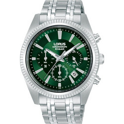Lorus Classic Ανδρικό Ρολόι Χρονογράφος με Ασημί Μεταλλικό Μπρασελέ RT397KX9
