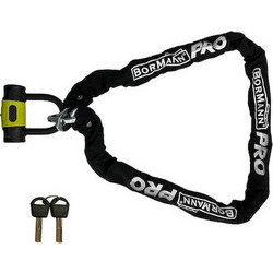 Bormann BLK1305 Αντικλεπτική Αλυσίδα Μηχανής με Κλειδαριά 150cm 9.5mm Μαύρη