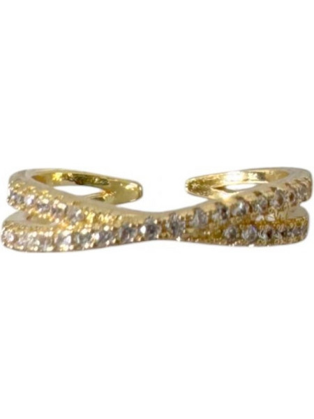 RO Accessories Γυναικείο Δαχτυλίδι Σειρέ Μισόβερο Xρυσό R131