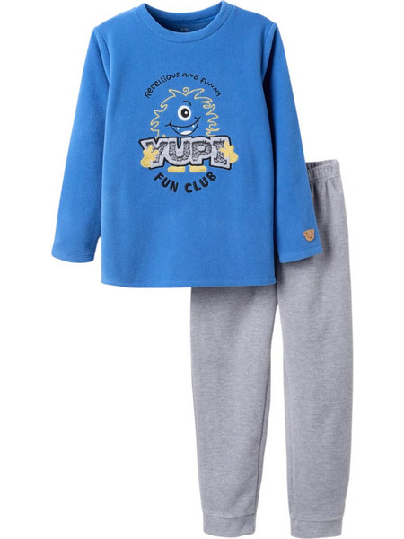 Zippy Παιδική Πιτζάμα Fleece Χειμωνιάτικη Royal Blue Γκρι 31074389003