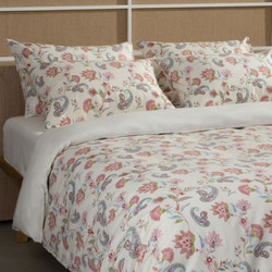 Sunshine Home Σετ Σεντόνια Διπλά Βαμβακερά 200x270 Feelings 2068 Ecru