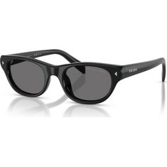 Prada PRC08S 16K90T Γυναικεία Γυαλιά Ηλίου Οβάλ Κοκάλινα Μαύρα με Μαύρο Φακό
