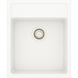 Unixton Leto-38 Ένθετος Νεροχύτης Γρανίτη Ματ White 39x50cm