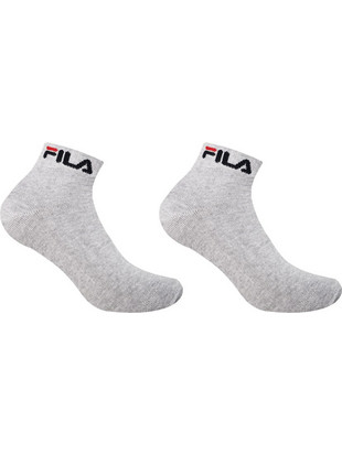 Fila Ανδρικές Κάλτσες Κοντές Γκρι 2Pack F4403-400