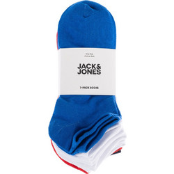 Jack & Jones Ανδρικές Κάλτσες Κοντές Λευκές Royal Blue Κόκκινες Navy Μπλε 7Pack 12210460