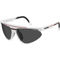 Carrera CA15/S 6HT/IR70 Ανδρικά Γυαλιά Ηλίου Μάσκα Κοκάλινα Λευκά με Μαύρο Φακό