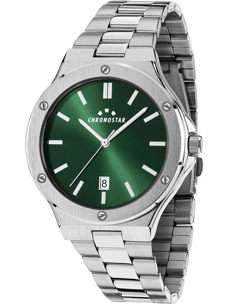 Chronostar Halt Ανδρικό Ρολόι με Ασημί Μεταλλικό Μπρασελέ R3753328004