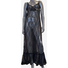 Lace Maxi Βραδινό Φόρεμα Μαύρο 2242111001