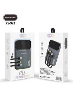 Yesplus Ys-923 Power Bank 10000mAh 22.5W με Θύρα USB-A & 2 Θύρες USB-C Quick Charge 3.0 & Power Delivery Black