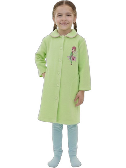 Tres Chic Παιδική Ρόμπα Fleece Χειμωνιάτικη Lime 549822