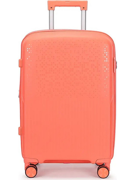 Amber AM1017 Βαλίτσα Μεγάλη 75x48x30cm με 4 Ρόδες Κοραλί