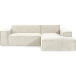 PoliHome Fubu Γωνιακός Καναπές Δεξιά Γωνία Εκρού 250x188x55cm 163057149