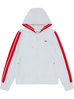 Ellesse Saincome Γυναικεία Ζακέτα Φούτερ Μακριά με Κουκούλα και Φερμουάρ Λευκή SGB22767-904