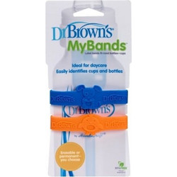 Dr. Brown's My Bands Σετ Ιμάντες Μπιμπερό Πορτοκαλί Μπλε 2τμχ AC022-2