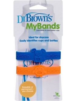 Dr. Brown's My Bands Σετ Ιμάντες Μπιμπερό Πορτοκαλί Μπλε 2τμχ AC022-2
